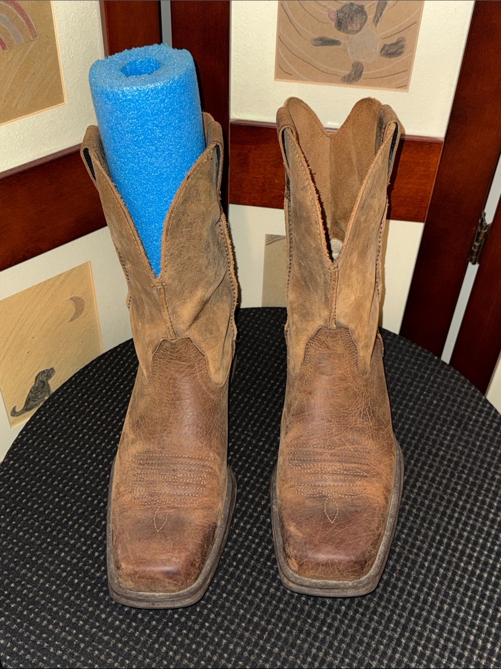Ariat Brown Suede & Leather Western Cowboy Boots